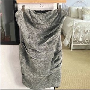 Women's Silver NikiBiki Strapless Mini Party Dress Size Large